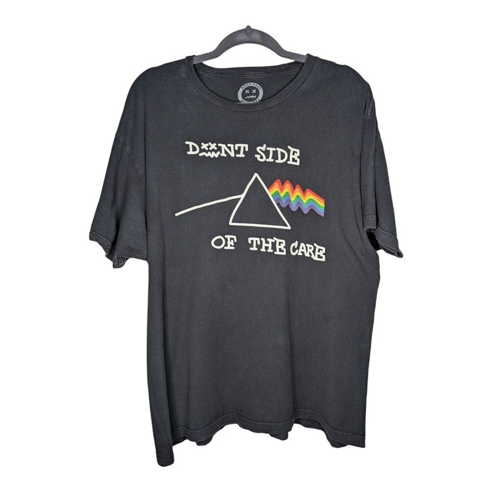 Pink Floyd T Shirt Mens Size XL Black‎ Don't Side of the Care Novelty Joke
